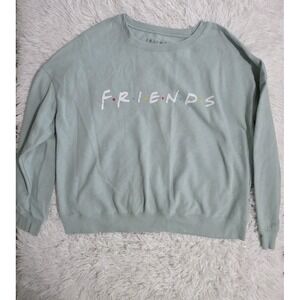 Friends The Television Series Womens Sweater 2X Light Green Long Sleeve Pullover